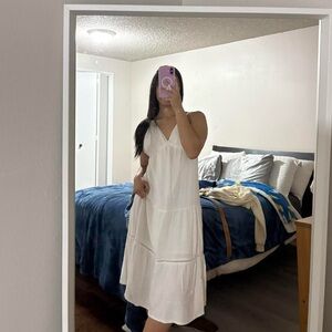 Bershka White Maxi Dress